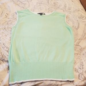 Brooks brothers sleeveless sweater, light green